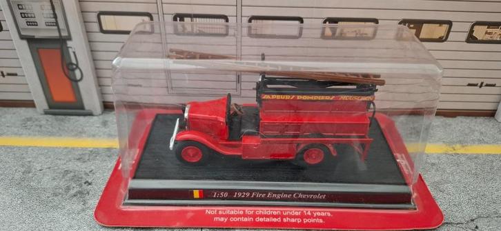 1.50 1929 fire engine chevrolet, Hobby en Vrije tijd, Modelauto's | 1:50, Nieuw, Auto, Overige merken, Ophalen of Verzenden