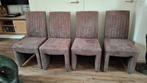 4 goede bruine eetkamerstoelen, Huis en Inrichting, Stoelen, Ophalen, Gebruikt, Bruin, Vier