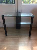 Glazen tv-meubel / audio-meubel, Ophalen, Gebruikt, 50 tot 100 cm, Minder dan 100 cm