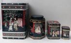 Serie van 4 leuke Chinese theeblikken, Verzamelen, Blikken, Ophalen of Verzenden, Gebruikt, Overige