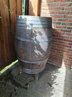Wijnvat eiken regenton met messing kraan, Tuin en Terras, Ophalen, Gebruikt, Met kraantje, 150 liter of meer
