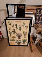 2x Leuke (keuken)posters kruiden en groente + lijsten, Ophalen, Zo goed als nieuw, Rechthoekig Staand