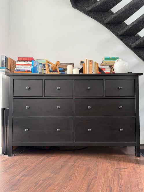 IKEA Hemnes ladekast zwart, Huis en Inrichting, Kasten | Ladekasten, Gebruikt, Minder dan 100 cm, 50 tot 100 cm, 25 tot 50 cm