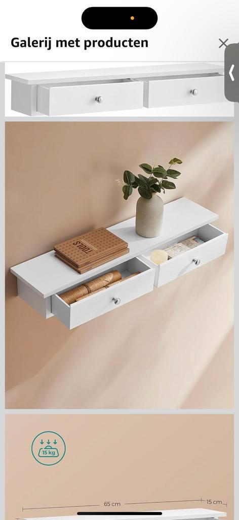 Wandplank met lades/ make up spiegel verhoger, Huis en Inrichting, Woonaccessoires | Wandplanken en Boekenplanken, Zo goed als nieuw