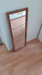 Lange passspiegel met eikenhouten lijst, Huis en Inrichting, Ophalen, Minder dan 50 cm, Zo goed als nieuw, Minder dan 100 cm