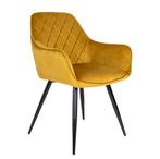 4x Kick Collection eetkamerstoel Monza goud/okergeel, Huis en Inrichting, Stoelen, Ophalen, Overige kleuren, Zo goed als nieuw