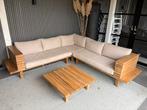 Tuinset hoekbank met tafel, Tuin en Terras, Ophalen, 5 zitplaatsen, Gebruikt, Bank