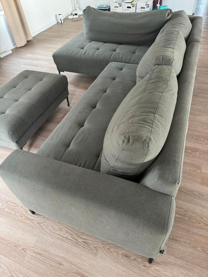 Hoek Bank Goossens, Huis en Inrichting, Banken | Bankstellen, Gebruikt, Hoekbank, Vierpersoons of meer, Stof, Ophalen