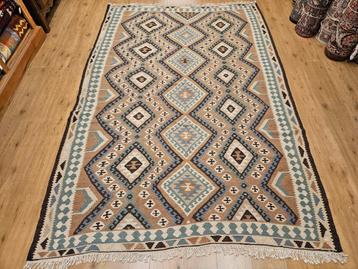 Vintage handgeweven oosterse wollen kelim 298x185 beschikbaar voor biedingen