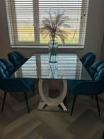 Design glazen tafel, Ophalen, Zo goed als nieuw, Rechthoekig, 50 tot 100 cm