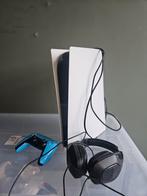Playstation 5 met controller en headset, Spelcomputers en Games, Spelcomputers | Sony PlayStation 5, Ophalen, Gebruikt, Playstation 5