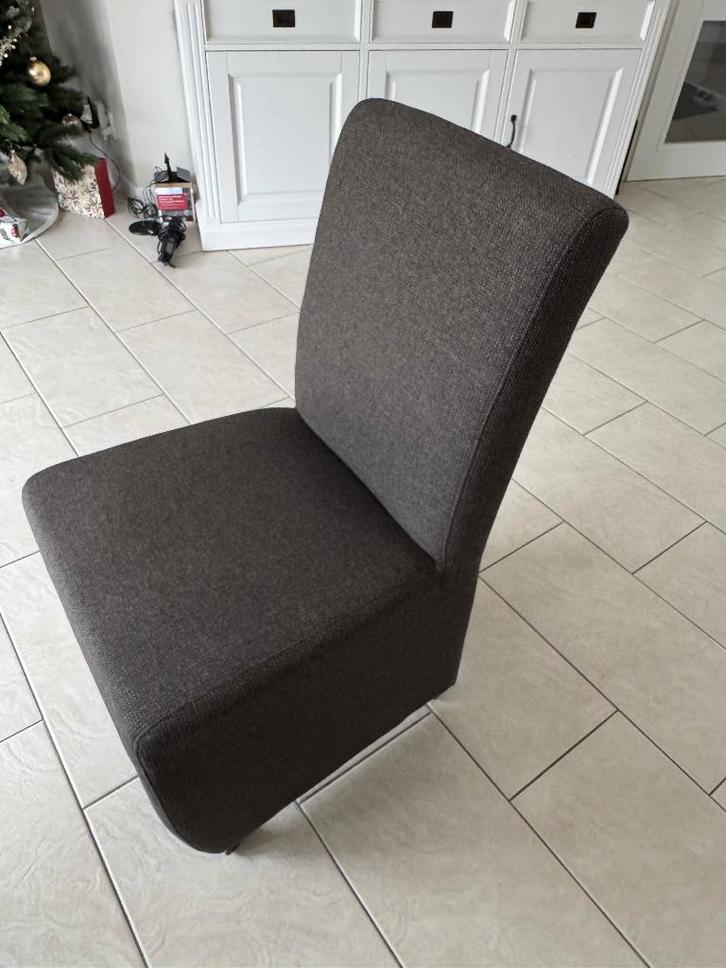 Set van 6 eethoekstoelen - netjes onderhouden, Huis en Inrichting, Stoelen, Gebruikt, Vijf, Zes of meer stoelen, Stof, Bruin, Ophalen