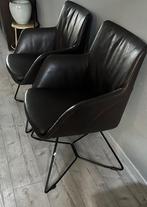 2x bruine leren stoeltjes. Nieuw!!!, Huis en Inrichting, Stoelen, Ophalen, Twee, Bruin, Nieuw