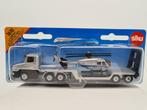 Vrachtwagen dieplader met helikopter - Siku 1/87, Hobby en Vrije tijd, Modelauto's | 1:87, Verzenden, Zo goed als nieuw, Bus of Vrachtwagen