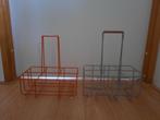 2 Flessenrekken, o.a. Tomado, grijs, oranje, vintage, Antiek en Kunst, Ophalen