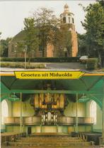 MIDWOLDA Kerk en Interieur Groeten, Verzamelen, Ansichtkaarten | Nederland, Verzenden, 1980 tot heden, Gelopen, Groningen