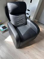 Relax fauteuil zwart kunstleer.., Huis en Inrichting, Fauteuils, Ophalen, Overige materialen, Gebruikt, 75 tot 100 cm