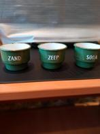 Groen emaille zand, zeep en soda bakjes, Ophalen