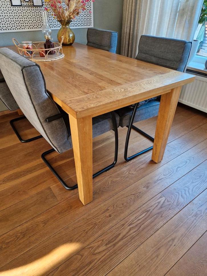 Complete eethoek, Huis en Inrichting, Complete eetkamers, Gebruikt, 4 tot 6 stoelen, Ophalen