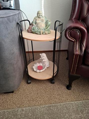 Rond Bijzettafeltje met 2 Bladen beschikbaar voor biedingen