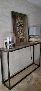 Hoge Side Table met Stalen Poten, Ophalen, Gebruikt, Metaal, 150 tot 200 cm