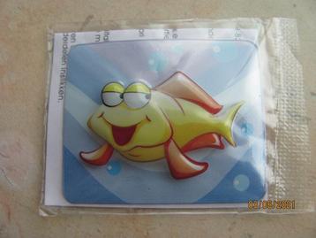 NIEUW in verpakking 1 x 3D Sticker VIS kunststof reliëf 4 cm beschikbaar voor biedingen