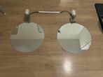 2 * 50cm ronde Wandspiegel met wandlamp, Ophalen, Zo goed als nieuw, Rond, Minder dan 100 cm