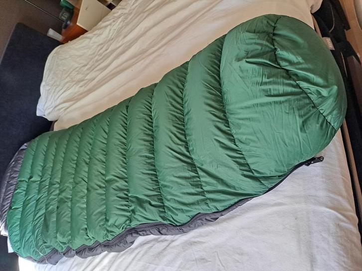 Te huur donzen slaapzak, Caravans en Kamperen, Slaapzakken, Zo goed als nieuw, Ophalen of Verzenden