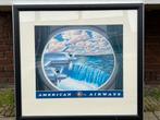 American Airways poster achter glas /passé partout, Ophalen of Verzenden, Zo goed als nieuw