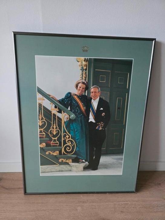 Statieportret statie portret koningin Beatrix en prins Claus, Verzamelen, Koninklijk Huis en Royalty, Zo goed als nieuw, Kaart, Foto of Prent
