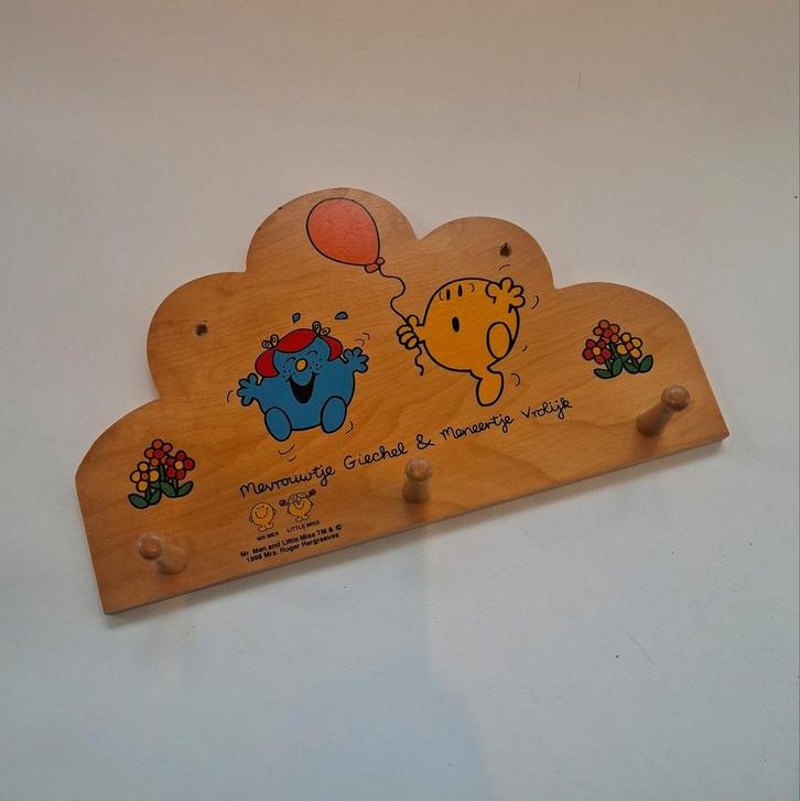 Kapstokje Mevrouwtje Giegel en Meneerje Vrolijk, Kinderen en Baby's, Kinderkamer | Inrichting en Decoratie, Zo goed als nieuw
