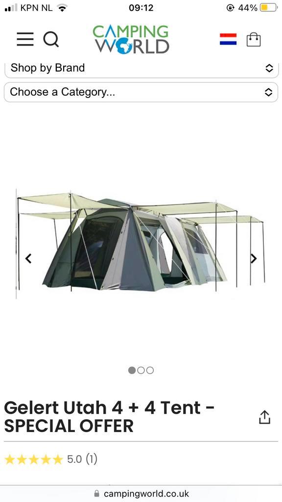 Gelert Utah 4+4 tent, Caravans en Kamperen, Tenten, tot en met 4, Gebruikt, Ophalen