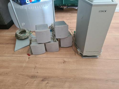 Sony surround set met subwoofer en vogel speaker stands, Audio, Tv en Foto, Home Cinema-sets, Zo goed als nieuw, Overige spelers