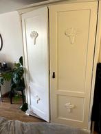 Witte kast, Huis en Inrichting, Kasten | Kledingkasten, Ophalen, Gebruikt, 100 tot 150 cm, Met hangruimte