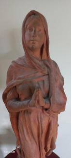Terra Cotta Madonnabeeld 19e-eeuw gesigneerd . Bozetto ., Ophalen