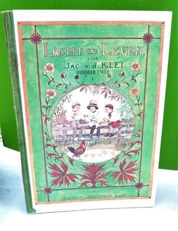 KINDERBOEK LICHT EN LEVEN JAC. V.D. KLEI, 1929, DUBBELE TWEE beschikbaar voor biedingen