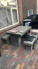 Picknicktafel Betonnen Naturel Picknickset, Tuin en Terras, Picknicktafels, Ophalen of Verzenden, Zo goed als nieuw, Rechthoekig