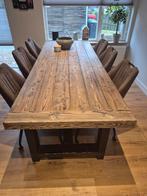 Stevige Houten Tafel - Robuust & Stijlvol, Huis en Inrichting, Tafels | Eettafels, Ophalen, Gebruikt, 200 cm of meer, 50 tot 100 cm