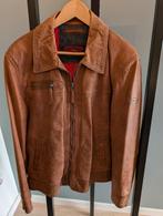 Bruin nubuckleren jack, Maat 52, Ophalen, Gedragen, Maat 52/54 (L), Bruin