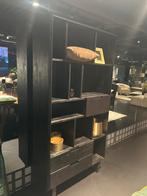 Zwarte Boekenkast met Lades en Planken van Richmond, Huis en Inrichting, Kasten | Boekenkasten, Ophalen, 100 tot 150 cm, Nieuw