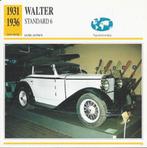A191 autokaart walter standard 6 ( 1931 - 1936 ), Ophalen of Verzenden, Zo goed als nieuw, Auto's