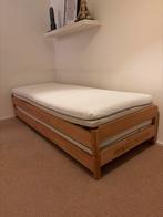 2 Stapelbare Logeerbedden 80x200, Huis en Inrichting, Ophalen, Eenpersoons, Bruin, Zo goed als nieuw