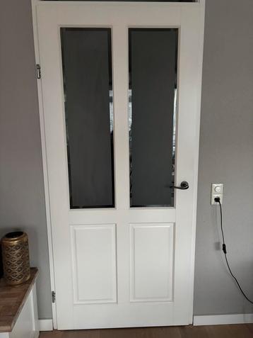Landelijke Witte Kamerdeur met Glas beschikbaar voor biedingen