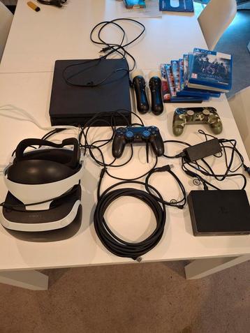 Playstation 4 met vr set compleet en 6 spellen 2 controllers beschikbaar voor biedingen