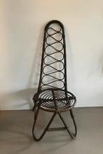 Dirk van Sliedrecht vintage stoel, Huis en Inrichting, Stoelen, Ophalen, Gebruikt, Bruin, Riet of Rotan