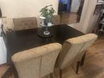 Eettafel met 4 Stoelen, Huis en Inrichting, Gebruikt, 100 tot 150 cm, Ophalen of Verzenden, Vijf personen of meer