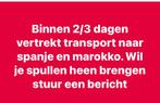 Transport naar spanje /marokko (vertrek ongeveer 13 april), Ophalen, Zo goed als nieuw