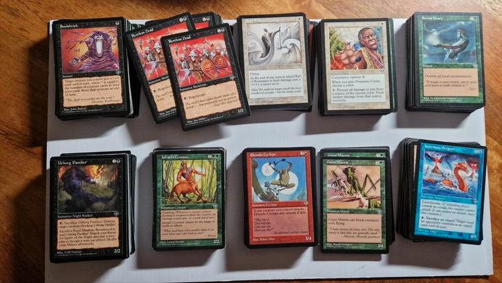 MTG Mirage Kaarten - circa 500, Hobby en Vrije tijd, Verzamelkaartspellen | Magic the Gathering, Zo goed als nieuw, Meerdere kaarten