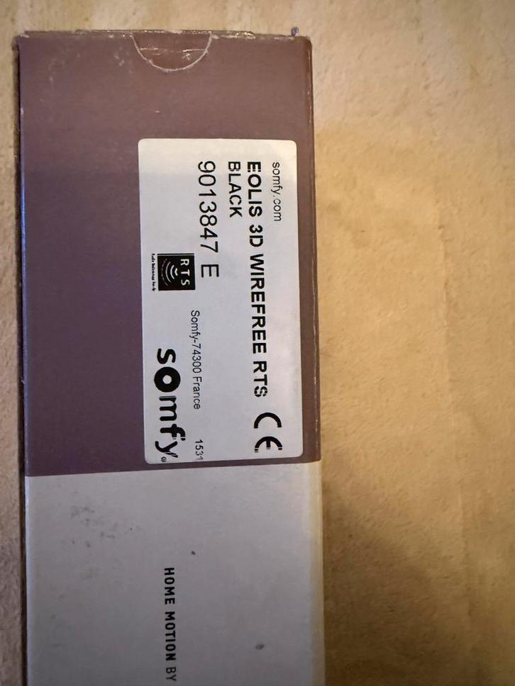 Somfy Eolis 3D WireFree RTS Windsensor, Doe-het-zelf en Verbouw, Rolluiken, Nieuw, Minder dan 100 cm, Grijs, Elektrische bediening