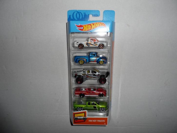 Hot Wheels 5 Pack - Hot Trucks (2018) 1:64 B1, Hobby en Vrije tijd, Modelauto's | Overige schalen, Nieuw, Auto, Ophalen of Verzenden